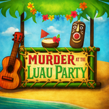 Murder at the Luau party mystery party game - boxed set version. 