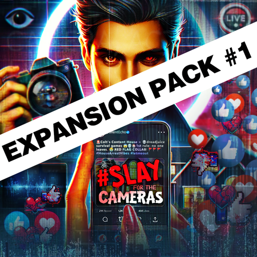 Slay for the Cameras Murder Mystery Party | Expansion pack #1. 