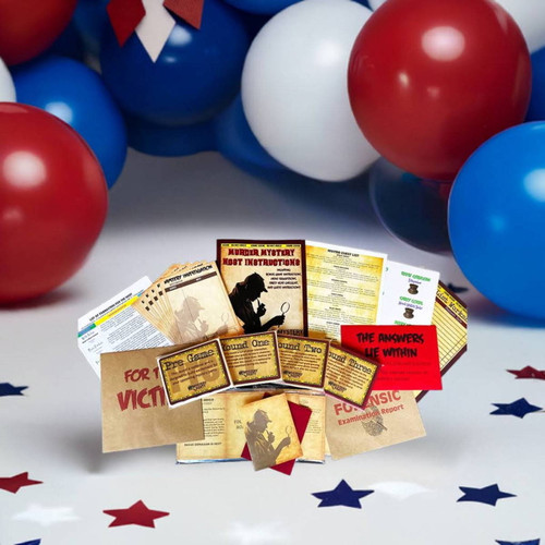 Superhero mystery party boxed set example