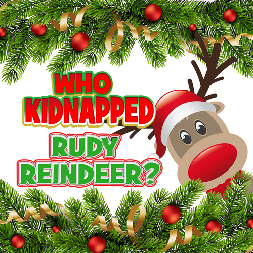 Boxed set for Rudy Reindeer Christmas mystery party (non-murder)