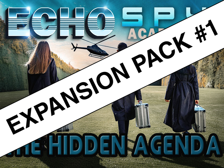 Echo Spy Academy expansion pack #1 - a  non-murder mystery party game for tweens. 