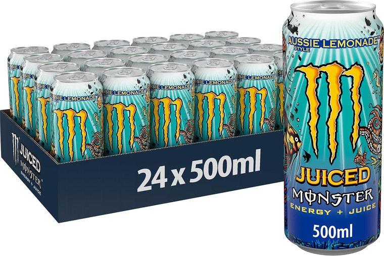 Monster Aussie Style Lemonade Energy Drink 500 ml (Pack of 24)