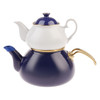 EMSAN ALICE GOLD GLAZING TEAPOT SET KOBALT