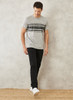 SLIM FIT TSHIRT PRINTED GREY MELANGE