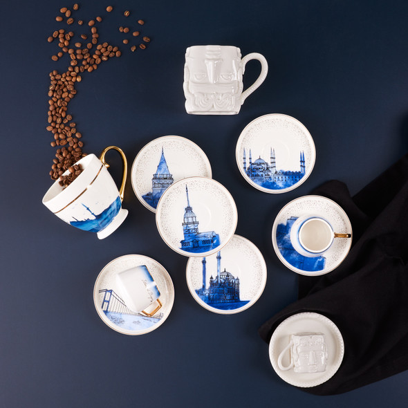 KARACA ISTANBUL COFFEE CUPS SET OF 6