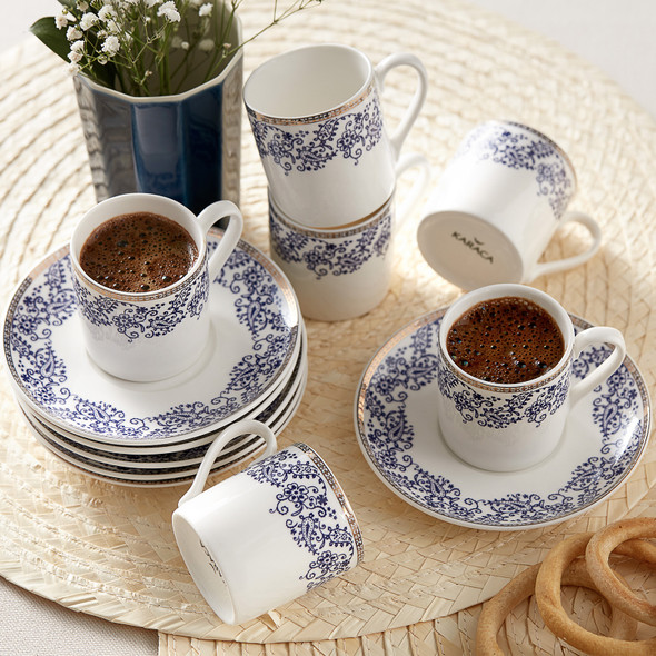 KARACA BELLA COFFEE CUPS SET OF 6