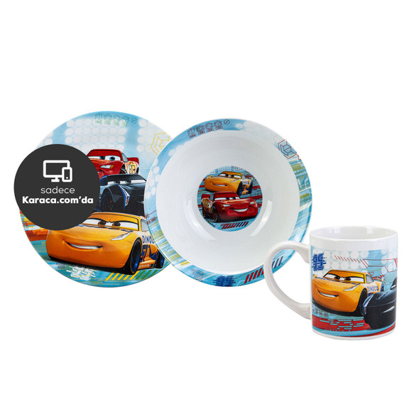 KARACA CARS BABY FEEDING SET OF 3 46155