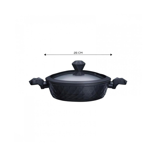 KARACA BIO DIAMOND ANTIBAKTERIYEL HANDLE LOW CASSEROLE 26CM 3,2LT