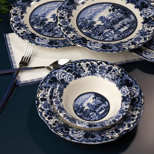Karaca New Blue Odyssey 6 Person Dinnerware Set