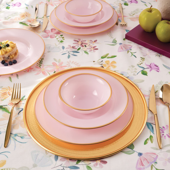 Karaca Retro New 18 Pieces 6 Person Dinnerware Pink