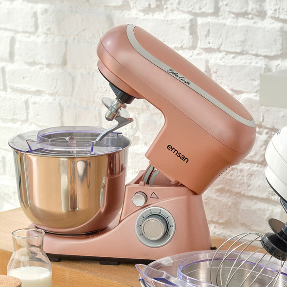 EMSAN BELLA GUSTO STAND MIXER 1200W ROSE PINK COLOR
