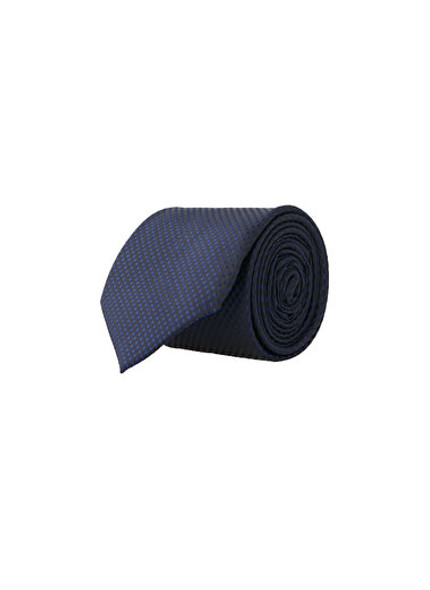 STANDART FIT TIE PATTERNED NAVY BLUE