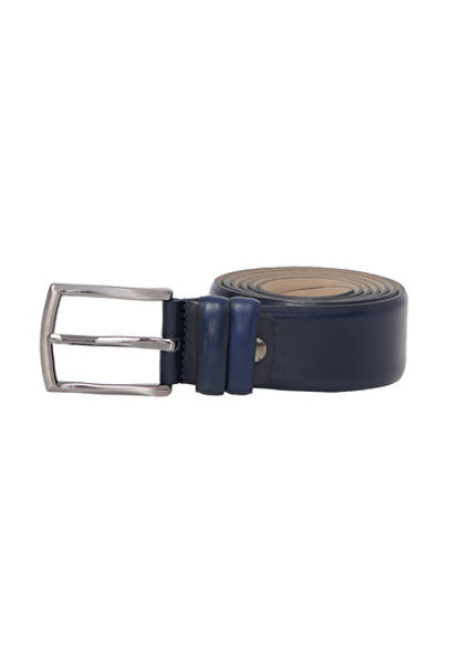 STANDART FIT BELT CLASSIC LEATHER NAVY BLUE