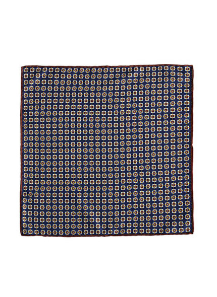 STANDART FIT HANDKERCHIEF PATTERNED NAVY BLUE BROWN