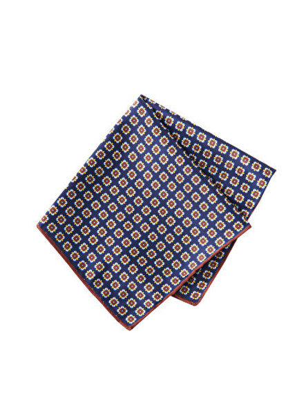 STANDART FIT HANDKERCHIEF PATTERNED NAVY BLUE BROWN