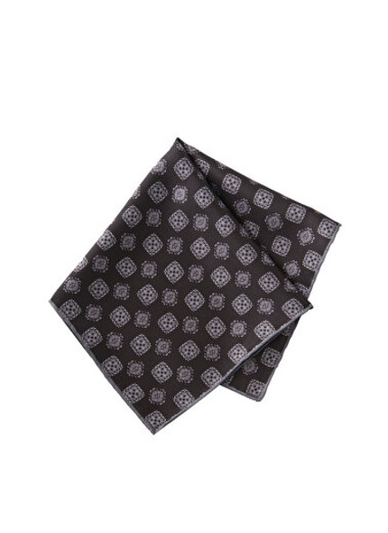 STANDART FIT HANDKERCHIEF PATTERNED BLACK  GREY