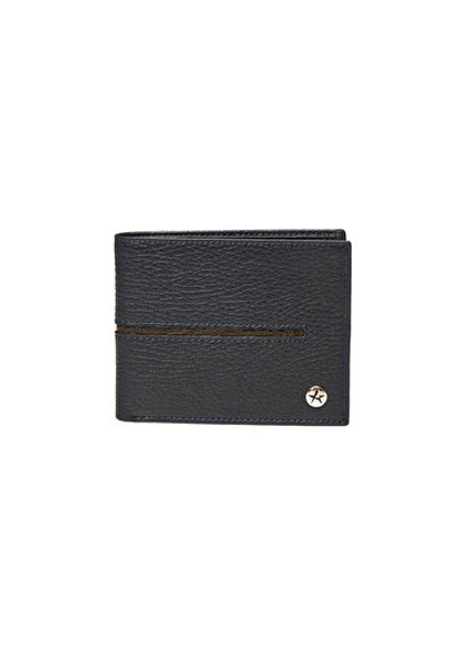 STANDART FIT WALLET NAVY BLUE BROWN