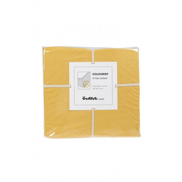 FITTED SHEET 180*200  YELLOW COLOURIST