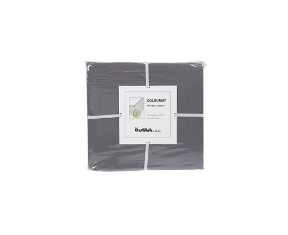FITTED SHEET 180*200 DARK GRAY COLOURIST