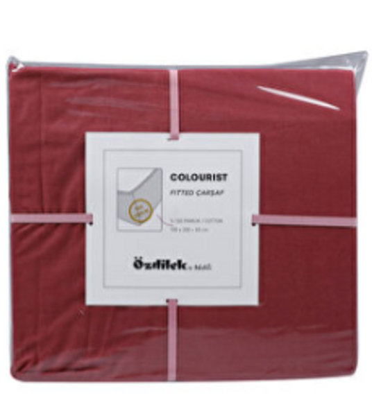 FITTED SHEET 180*200 DARK PINK COLOURIST