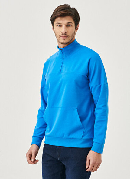 STANDART FIT SWEATSHIRT BOAT NECK INDIGO