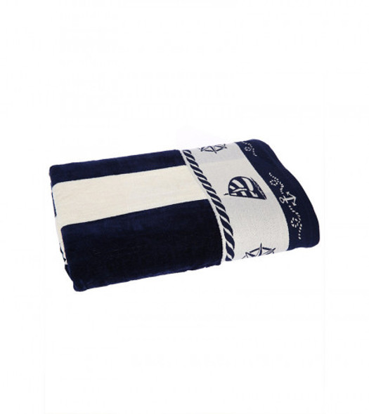 PUSULA/DARK BLUE BATH TOWEL 100*150