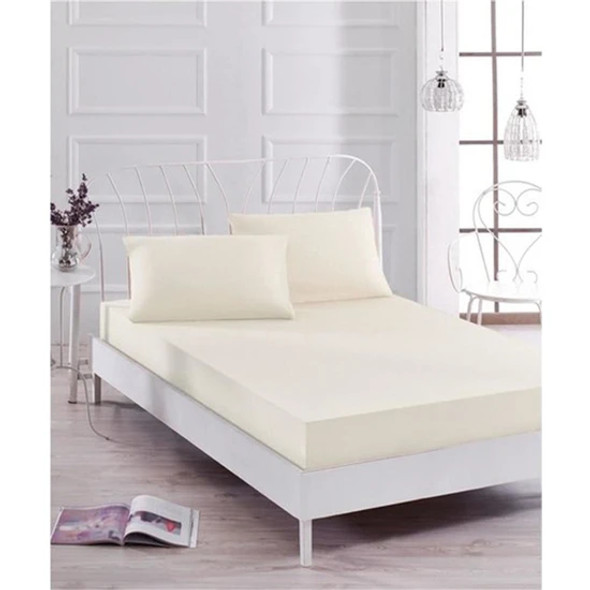 FITTED SHEET & PILLOWCASE 160*200 CREAM TRENDY