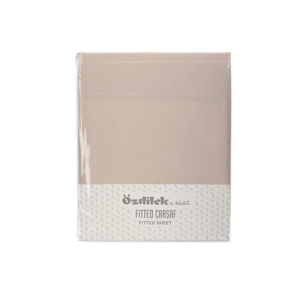 FITTED SHEET & PILLOWCASE 120*200 BEIGE TRENDY