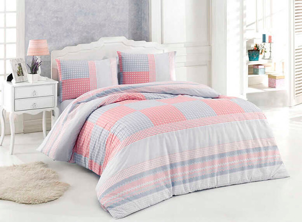 DUVET COVER SET FLORETTA DOUBLE GRAY MONACO