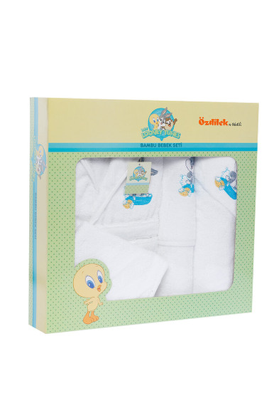 ASHLEY WHITE BABY SET BUGS BUNNY