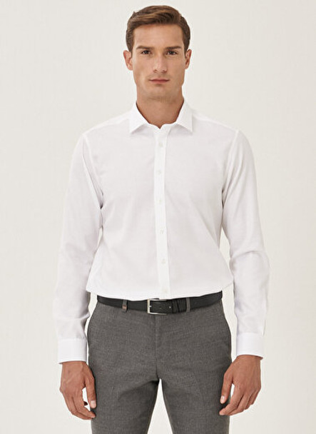 SHIRT NON-IRON WHITE