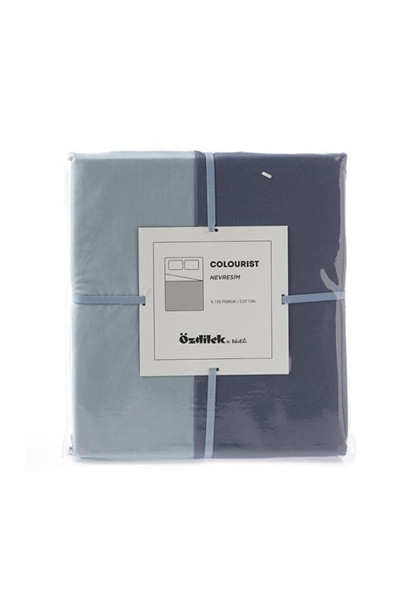 DUVET COVER DOUBLE DARK BLUE LIGHT BLUE