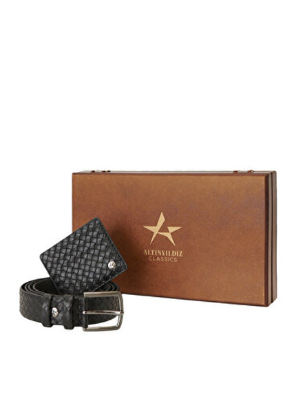 STANDART BLACK BELT-CARD WALLET SET