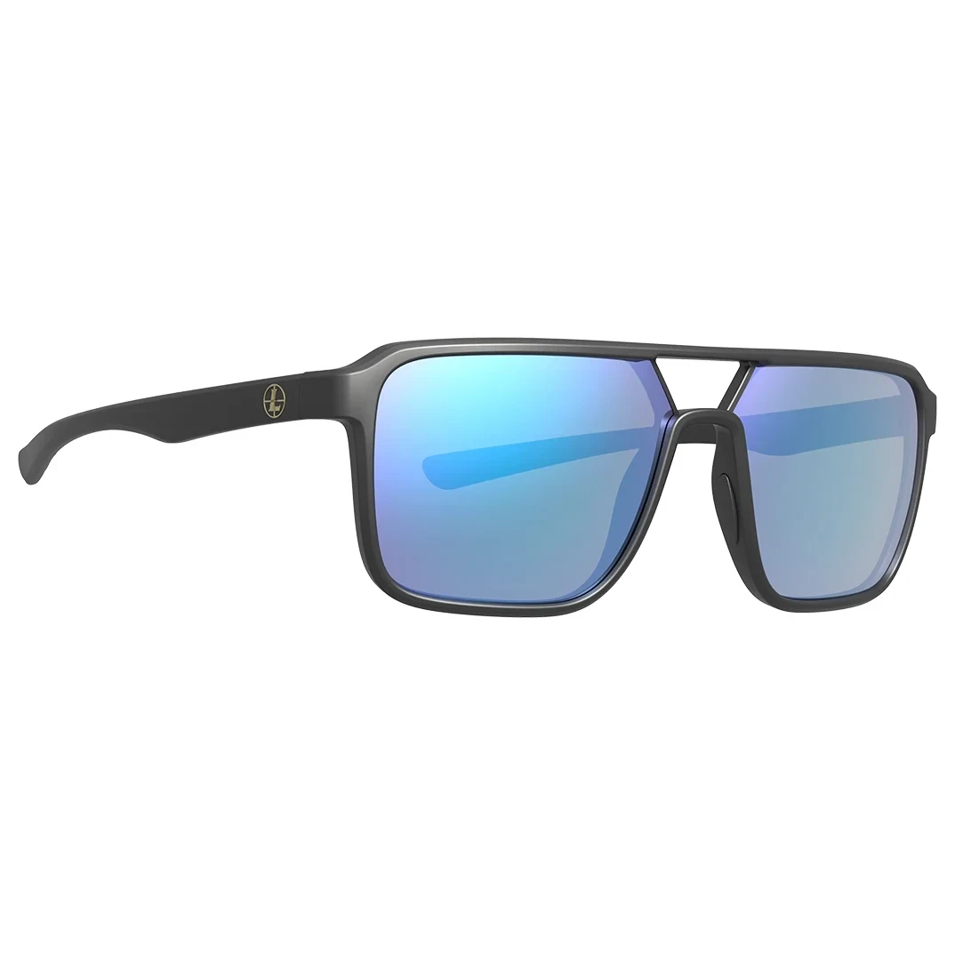 Leupold Bridger Matte Black Performance Eyewear w/Blue Mirror Lenses 186748