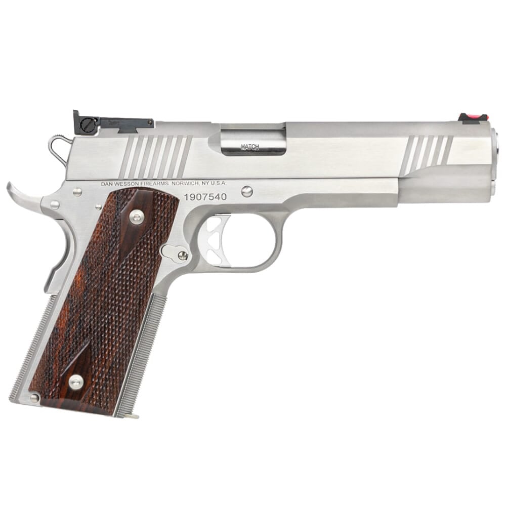 Dan Wesson Pointman Nine 9mm 5" Bbl SS Adj Rear/Fiber Optic Front, Wood Grips, 9rd Pistol 01942
