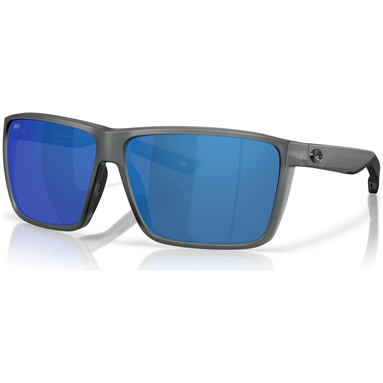 Costa Del Mar Rincon II Matte Smoke Crystal Frame Blue Mirror 580P Lens  06S9121-91210964