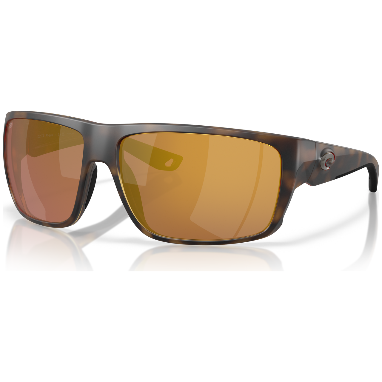 Costa Del Mar Fly Line Matte Tortoise Frame Gold Mirror 580G Lens 06S9129-91291264