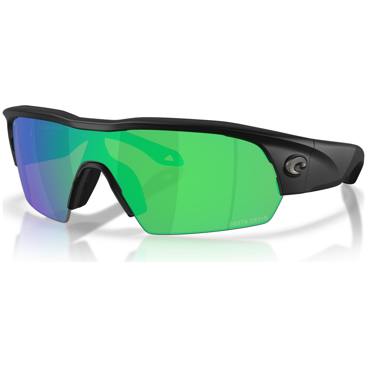 Costa Del Mar Pilothouse Pro Matte Black Frame Green Mirror 580P Lens  06S9137-91370535