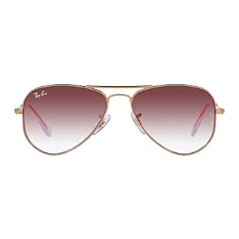 Ray-Ban Junior Aviator Rose Gold Clear Gradient Dark Violet 0RJ9506S-2918H52