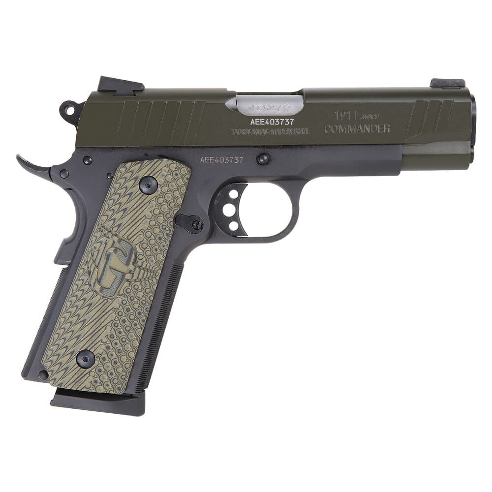 Taurus PT1911 Commander .45 ACP Bk Cerakote Mil Spec Green VZ Grip 5\" Pistol w/(1)8rd Mag 1-191101COMMG-VZ
