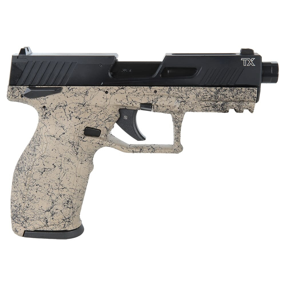 Taurus 2TX22 .22 LR 4\" FDE Splat BK/BK Pistol w/(1) 16rd Mag & (1) 22rd 1-2TX22141SP3