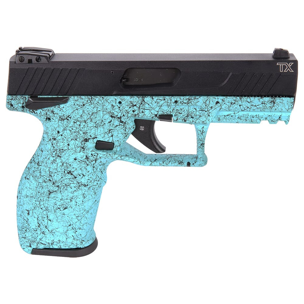 Taurus TX22 .22 LR 4\" Bbl Cyan Splat/Black Pistol w/(2) 16rd Mags 1-TX22141SP4