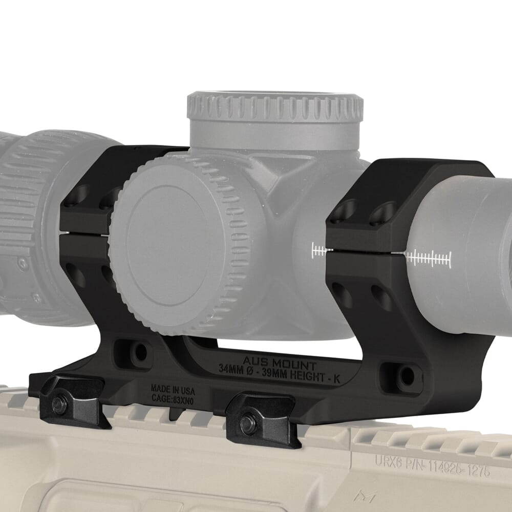 Reptilia AUS 34mm 1.53\" Short Black Optic Mount 100-250