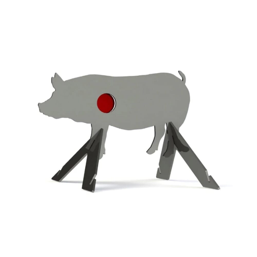 Precision Targets 3/8\" Life-Size Boar w/Reactive Vitals & Stand 3-8-LSBRVS
