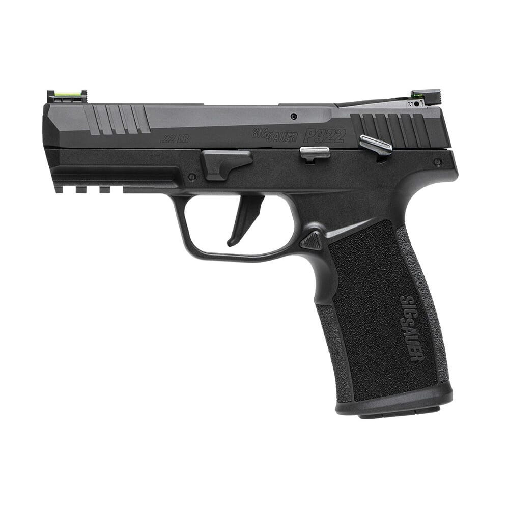 Sig Sauer P322 .22 LR 4\" Bbl Optics Ready Manual Safety Black SAO Pistol w/(2) 20rd Mags 322C-BAS