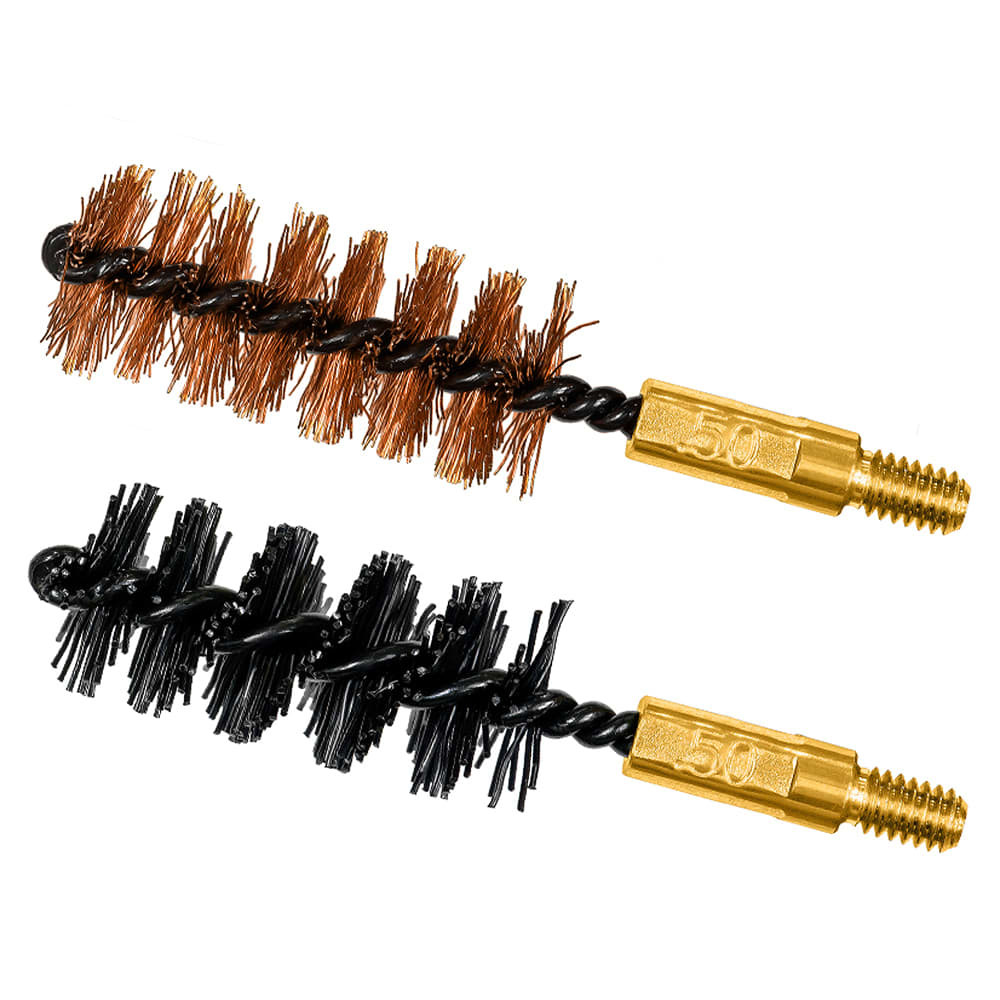 OTIS .50 Cal Bore Brush 2 Pack, Nylon & Bronze, FG-350-NB