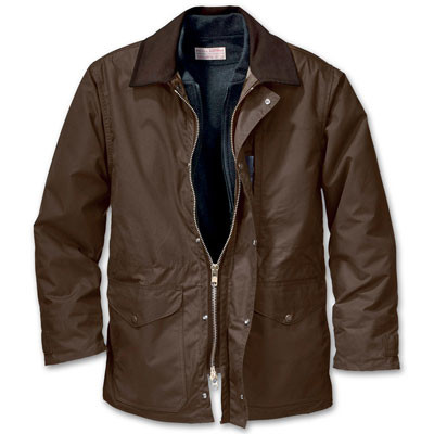 Filson LG Brown Cover Cloth Weekender Coat 10023