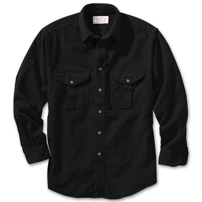 Filson Mens Black Moleskin Shirt 10394-BL-M