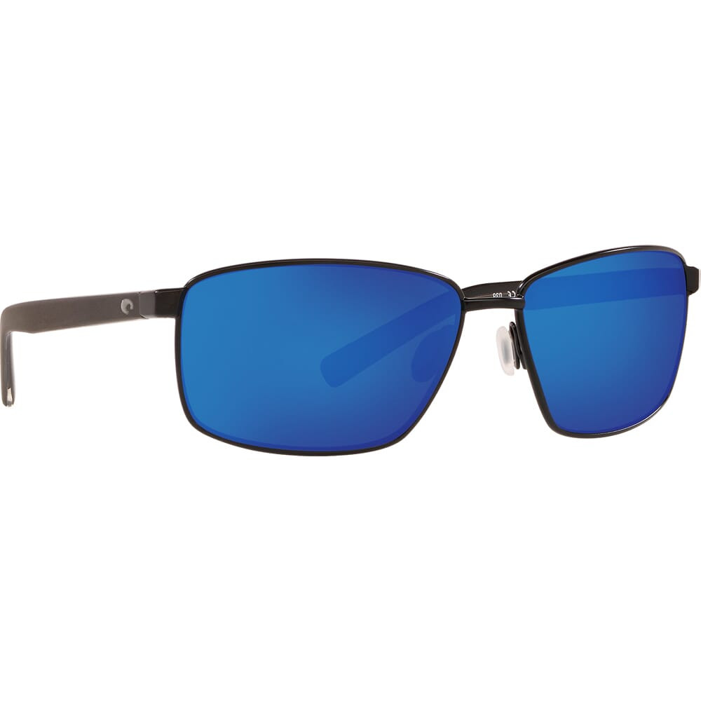 Costa Ponce Matte Black Frame Sunglasses w/Blue Mirror 580P Lenses 06S4008-40080863