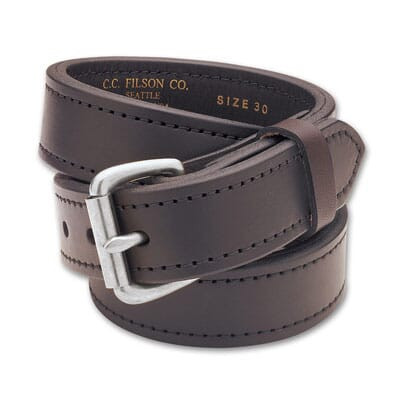 Filson 30 Brown/Stainless 1.25\" Double Belt 63205198206